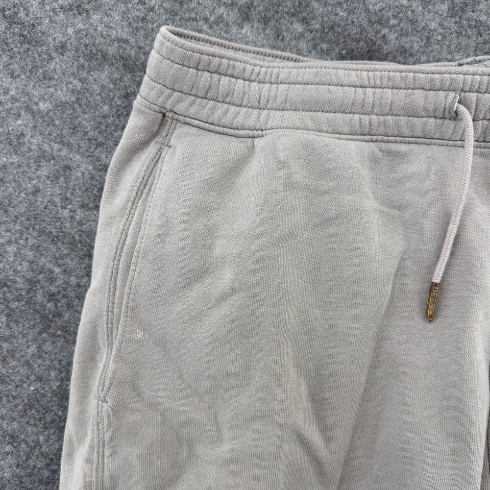 Abercrombie & Fitch Sweat Shorts Mens S Tan Embossed Logo Fleece Drawstring - Picture 4 of 16